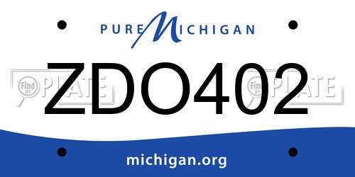 ZDO402 Michigan License Plate