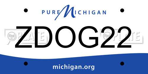ZDOG22 Michigan License Plate