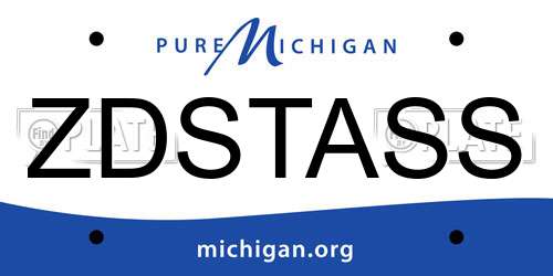 ZDSTASS Michigan License Plate