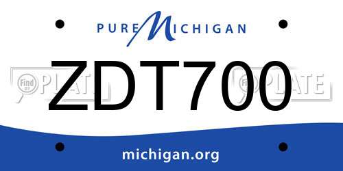 ZDT700 Michigan License Plate