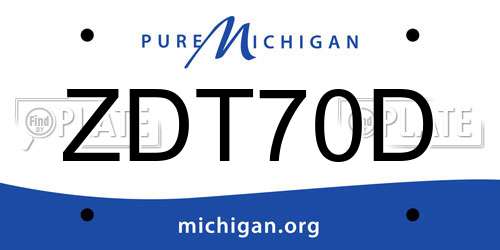 ZDT70D Michigan License Plate