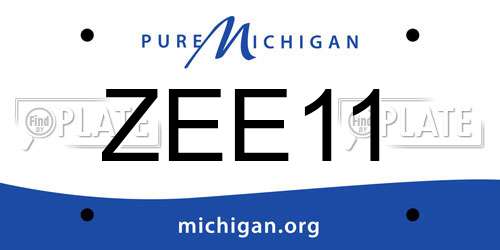 ZEE11 Michigan License Plate