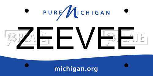 ZEEVEE Michigan License Plate
