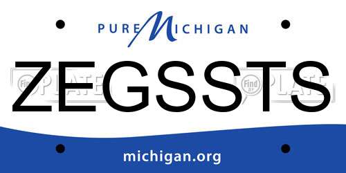 ZEGSSTS Michigan License Plate