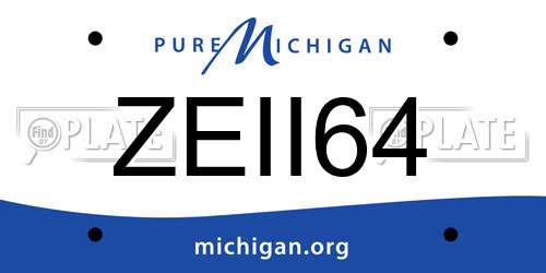 ZEII64 Michigan License Plate