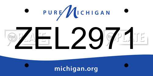 ZEL2971 Michigan License Plate