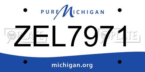 ZEL7971 Michigan License Plate