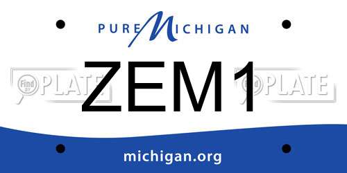 ZEM1 Michigan License Plate