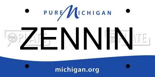 ZENNIN Michigan License Plate