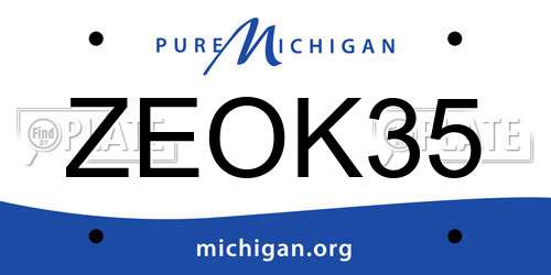 ZEOK35 Michigan License Plate