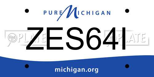 ZES64I Michigan License Plate