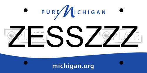 ZESSZZZ Michigan License Plate