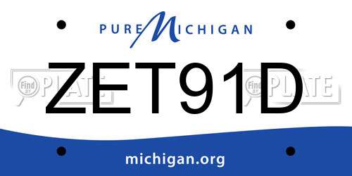 ZET91D Michigan License Plate