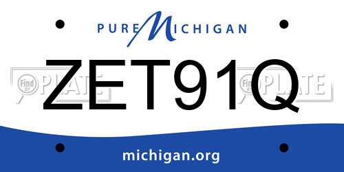 ZET91Q Michigan License Plate