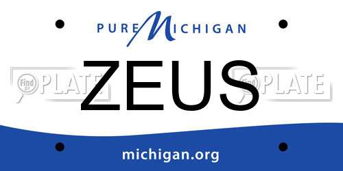 ZEUS Michigan License Plate