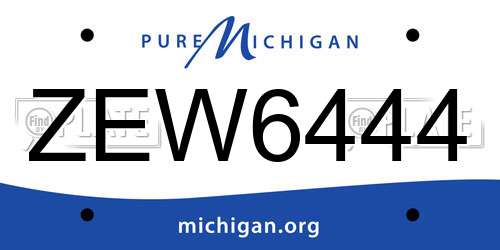 ZEW6444 Michigan License Plate