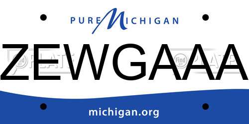 ZEWGAAA Michigan License Plate