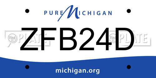 ZFB24D Michigan License Plate