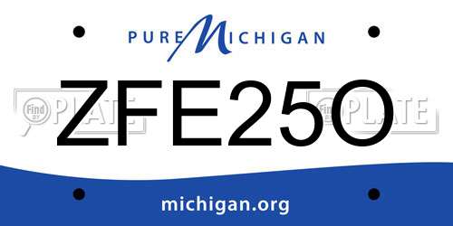 ZFE25O Michigan License Plate