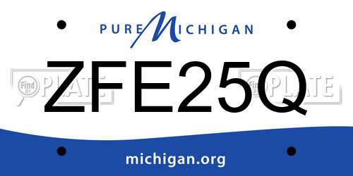 ZFE25Q Michigan License Plate