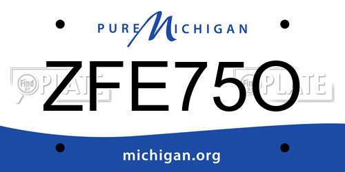 ZFE75O Michigan License Plate
