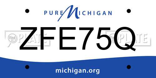 ZFE75Q Michigan License Plate
