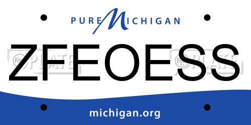 ZFEOESS Michigan License Plate