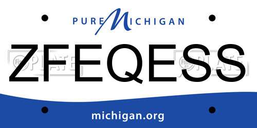 ZFEQESS Michigan License Plate