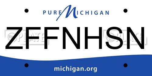 ZFFNHSN Michigan License Plate