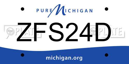 ZFS24D Michigan License Plate