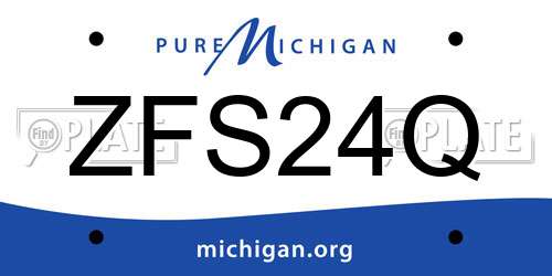 ZFS24Q Michigan License Plate