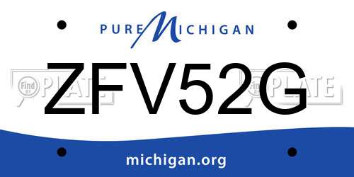 ZFV52G Michigan License Plate