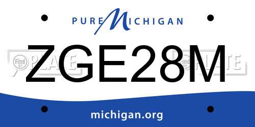 ZGE28M Michigan License Plate