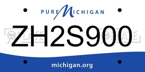 ZH2S900 Michigan License Plate