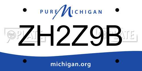 ZH2Z9B Michigan License Plate