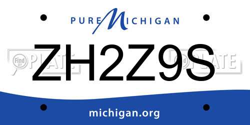 ZH2Z9S Michigan License Plate