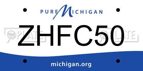 ZHFC50 Michigan License Plate
