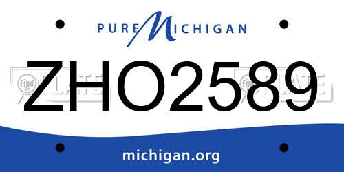 ZHO2589 Michigan License Plate