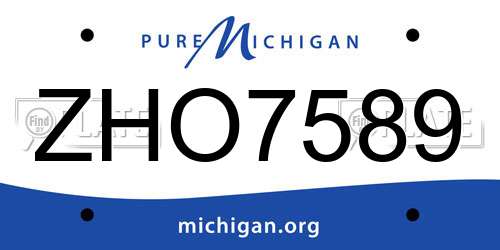 ZHO7589 Michigan License Plate