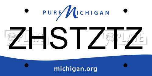 ZHSTZTZ Michigan License Plate
