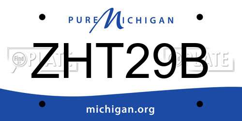 ZHT29B Michigan License Plate