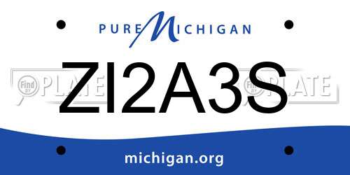 ZI2A3S Michigan License Plate