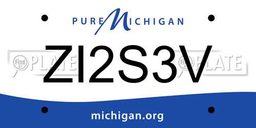 ZI2S3V Michigan License Plate