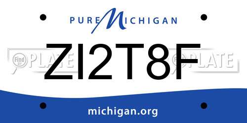 ZI2T8F Michigan License Plate