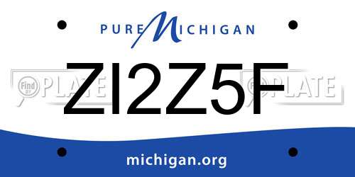 ZI2Z5F Michigan License Plate
