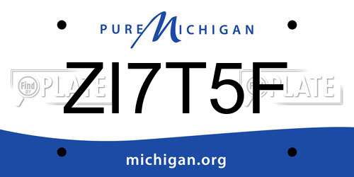 ZI7T5F Michigan License Plate