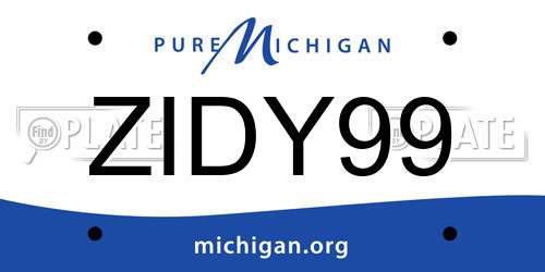 ZIDY99 Michigan License Plate