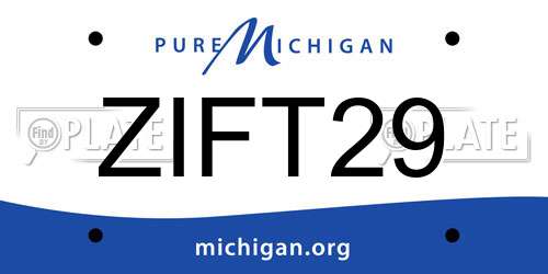 ZIFT29 Michigan License Plate
