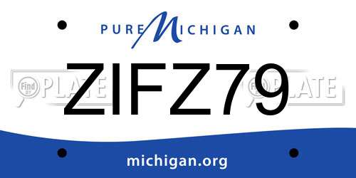 ZIFZ79 Michigan License Plate