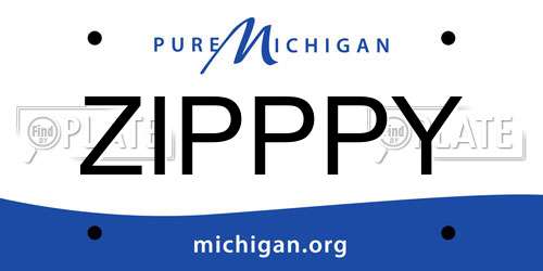 ZIPPPY Michigan License Plate